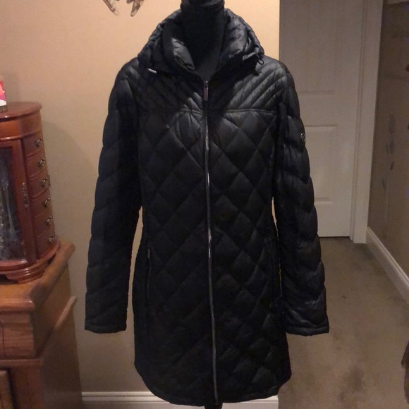 Michael Kors Diamond Quilted Down Fill Full Zip Packable Coat